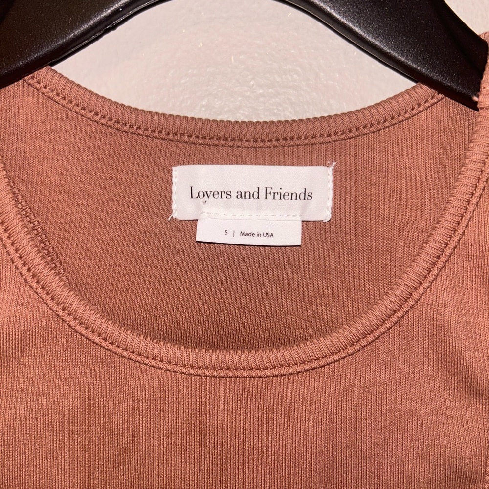 Lovers + Friends Brown Ribbed Knit Tank Top - Picture 3 of 9